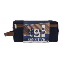 Nivea Men Sensitive  Aftershave Balm 100 Ml + Shaving Gel 200 Ml + Antiperspirant Invisible For Black & White Original 50 Ml + Labello Active For Men 4,8 G + Bag 100Ml    Per Uomo (Aftershave Balm)