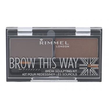 Rimmel London Brow This Way   2,4G 002 Medium Brown   Per Donna (Set E Palette Per Sopracciglia)