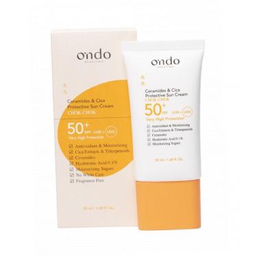 Ondo Beauty 36.5 CHOK-CHOK Ceramides & Cica Protective Sun Cream  SPF50+    50ml(Face Sun Care) Unisex