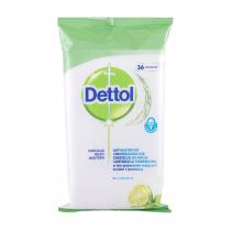 Dettol Antibacterial Cleansing Surface Wipes Lime & Mint  36Pc    Unisex (Prodotto Antibatterico)