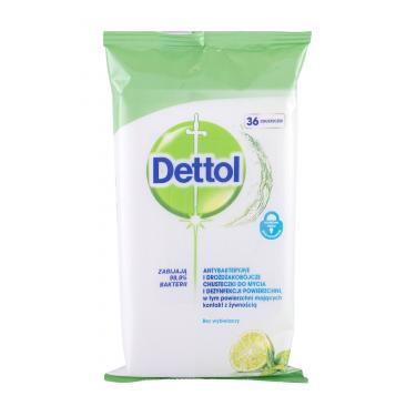 Dettol Antibacterial Cleansing Surface Wipes Lime & Mint  36Pc    Unisex (Prodotto Antibatterico)