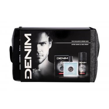 Denim Black  Aftershave Water 100 Ml + Deodorant 150 Ml + Cosmetic Bag 100Ml    Per Uomo (Aftershave Water)