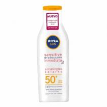 Nivea Sun 200Ml Sensitive Immediate Protect Lotion  Spf50+ (Sun Body Lotion) Unisex  