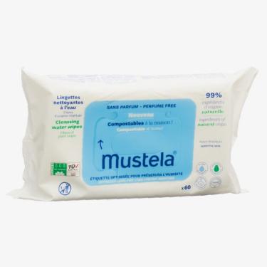 Mustela Bébé 60Pc Cleansing Wipes  Perfume Free (Cleansing Wipes) K  