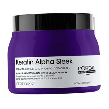L'Oréal Professionnel Keratin Alpha Sleek Professional Mask      500ml(Hair Mask) Per Donna