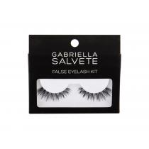 Gabriella Salvete False Eyelashes  False Lashes 1 Pair + Glue For Lashes 1 G 1Pc Black   Per Donna (Ciglia Finte)
