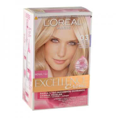 L´Oreal Paris Excellence Creme Hair Colour Hair Color  03 Lightest Natural Ash Blonde 1Pc Per Donna (Cosmetic)