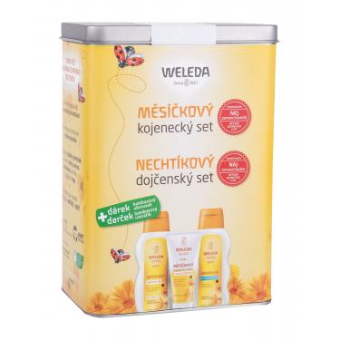 Weleda Baby Calendula Oil Baby Oil 200 Ml + Baby Cream For Sores 75 Ml + Baby Bath 200 Ml 200Ml   Set K (Olio Per Il Corpo)