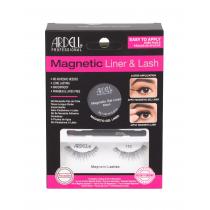 Ardell Magnetic Liner & Lash Magnetic Lashes 110 1 Pair + Magnetic Gel Line 2 G Black + Liner Brush 1 Pc 1Pc Black  110 Per Donna (Ciglia Finte)