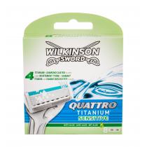 Wilkinson Sword Quattro Titanium Sensitive  8Pc    Per Uomo (Lama Di Ricambio)