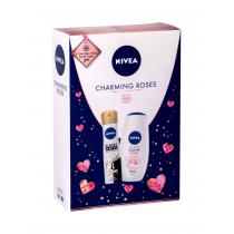 Nivea Care & Roses Shower Cream 250 Ml + Antiperspirant Black & White Invisible Silky Smooth 150 Ml 250Ml    Per Donna (Crema Doccia)
