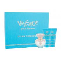 Versace Dylan Turquoise Edt 50 Ml + Shower Gel 50 Ml + Body Gel 50 Ml 50Ml    Per Donna (Eau De Toilette)