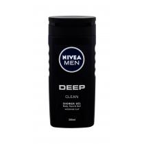 Nivea Men Deep Clean  250Ml   Body, Face & Hair Per Uomo (Bagnoschiuma)