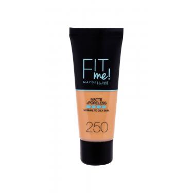 Maybelline Fit Me! Matte + Poreless  30Ml 250 Sun Beige   Per Donna (Makeup)