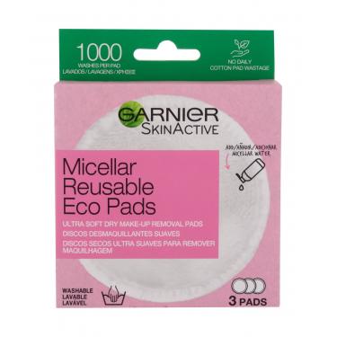 Garnier Skinactive Micellar Reusable Eco Pads  3Pc    Per Donna (Salviette Detergenti)