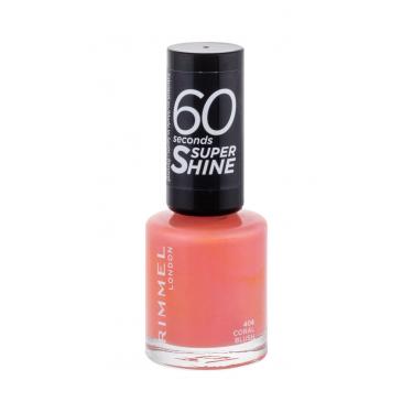 Rimmel London 60 Seconds Super Shine  8Ml 406 Coral Blush   Per Donna (Smalto Per Unghie)