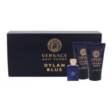 Versace Pour Homme Dylan Blue Edt 5 Ml + Shower Gel 25 Ml + Aftershave Balm 25 Ml 5Ml    Per Uomo (Eau De Toilette)