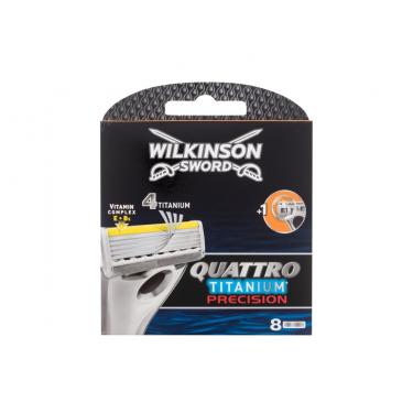 Wilkinson Sword Quattro Titanium Precision  8Pc    Per Uomo (Lama Di Ricambio)