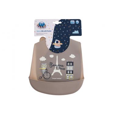 Canpol Babies Bonjour Paris Silicone Bib With Pocket 1Pc  K  (Bib)  