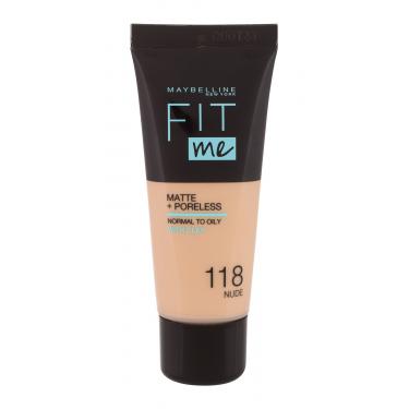 Maybelline Fit Me! Matte + Poreless  30Ml 118 Nude   Per Donna (Makeup)