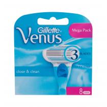 Gillette Venus Close & Clean  8Pc    Per Donna (Lama Di Ricambio)