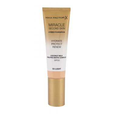 Max Factor Miracle Second Skin   30Ml 03 Light  Spf20 Per Donna (Makeup)