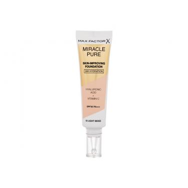 Max Factor Miracle Pure Skin-Improving Foundation  30Ml 32 Light Beige  Spf30 Per Donna (Makeup)