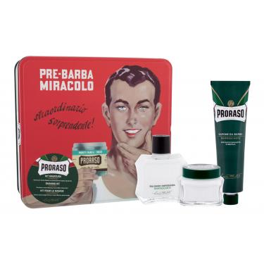 Proraso Green  Aftershave Balm Green 100 Ml + Shaving Cream Green 150 Ml + Pre-Shave Green 100 Ml + Tin Can 100Ml    Per Uomo (Aftershave Balm)