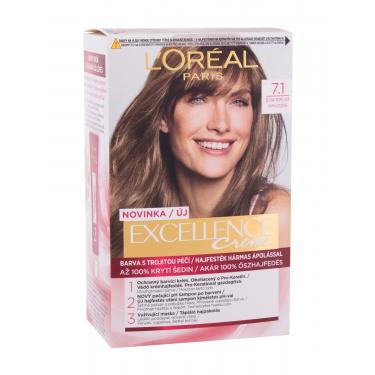 L'Oréal Paris Excellence Creme Triple Protection  48Ml 7,1 Natural Ash Blonde   Per Donna (Tinta Per Capelli)