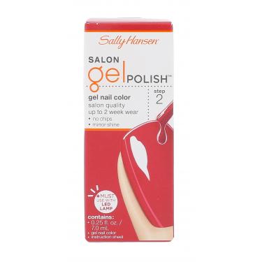 Sally Hansen Salon Gel Polish Step 2  7Ml 220 Red My Lips   Per Donna (Smalto Per Unghie)