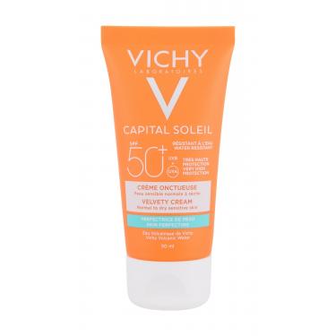 Vichy Capital Soleil Velvety Cream  50Ml   Spf50+ Per Donna (Cura Del Sole Per Il Viso)