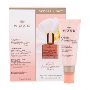 Nuxe Creme Prodigieuse Boost  Creme Prodigieuse Boost Multi-Correction Silky Cream 40 Ml + Dry Oil Huile Prodigieuse Florale 10 Ml 40Ml    Per Donna (Crema Da Giorno)