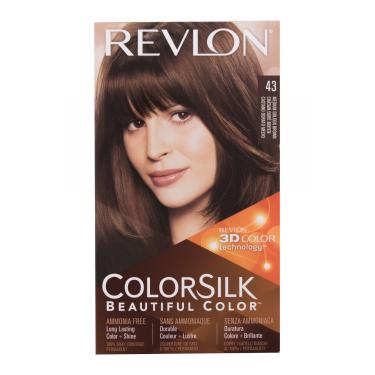 Revlon Colorsilk Beautiful Color Hair Color Colorsilk Beautiful Color 59,1 Ml + Developer 59,1 Ml + Conditioner 11,8 Ml + Gloves 59,1Ml 43 Medium Golden Brown   Per Donna (Tinta Per Capelli)