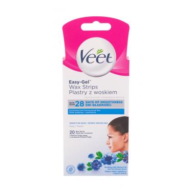 Veet Easy-Gel Wax Strips  20Pc   Sensitive Skin Per Donna (Prodotto Depilatorio)