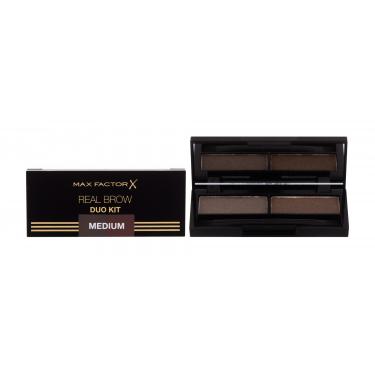 Max Factor Real Brow Duo  3,3G 002 Medium   Per Donna (Set E Palette Per Sopracciglia)