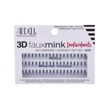 Ardell 3D Faux Mink Individuals  60Pc Short Black  Knot-Free Per Donna (Ciglia Finte)