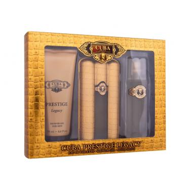 Cuba Prestige Legacy   EDT 90 ml + Shower Gel 200 ml + After Shave Lotion 100 ml Aftershave Water  90ml(Eau de Toilette) Per Uomo