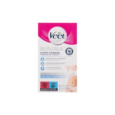 Veet Minima Hypoallergenic Wax Strip Bikini And Underarms 16Pc  Per Donna  (Depilatory Product) Sensitive Skin 