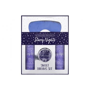 The Indulgent Bathing Co. Starry Nights Sweet Dreams Set 300Ml Lavender And Lime Flower Shower Cream 300 Ml + Lavender And Lime Flower Bath Milk 300 Ml + Lavender And Lime Flower Body Butter 100 Ml + Satin Sleep Mask 1 Pc Per Donna  (Shower Cream)  