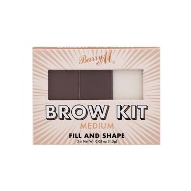 Barry M Brow Kit  4,5G  Per Donna  (Set And Pallette For Eyebrows)  Medium