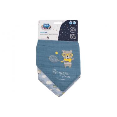 Canpol Babies Bonjour Paris Muslin Bib 2Pc  K  (Bib) Blue 