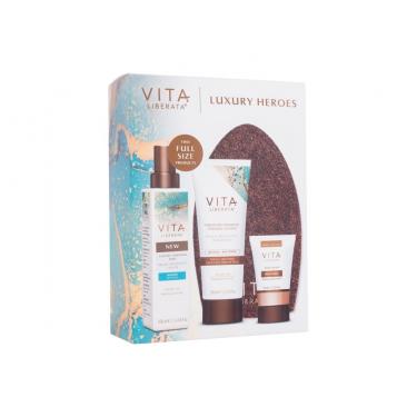 Vita Liberata Luxury Heroes  Fabulous Gradual Self-Tanning Lotion Untinted 200 Ml + Self-Tanning Mist Tinted 200 Ml Medium + Body Blur Body Makeup 30 Ml Medium + Application Glove 1 Pc 200Ml    Per Donna (Autoabbronzante)