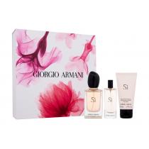Giorgio Armani Si  50Ml Edp 50 Ml + Edp 15 Ml + Body Lotion 50 Ml Per Donna  Body Lotion(Eau De Parfum)  