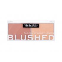 Revolution Relove Colour Play Blushed Duo Blush & Highlighter  5,8G Kindness   Per Donna (Konturovací Paletka)