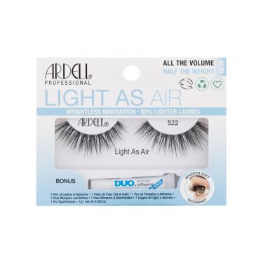 Ardell Light As Air 522 False Lashes Light As Air 522 1 Pair + Lash Glue Duo 1G 1Pc Black   Per Donna (Ciglia Finte)