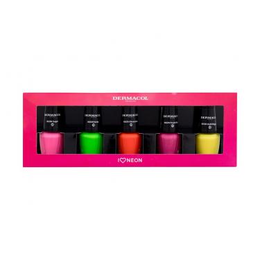 Dermacol Neon   Nail Polish Neon Sugar 26 5 Ml + Nail Polish Neon Verde 39 5 Ml + Nail Polish  Neon Obsession 29 5 Ml + Nail Polish Neon Purple Rain 41 5 Ml + Nail Polish Neon Gold Digger 43 5 Ml   5Ml W (Nail Polish) Nail Polish Set