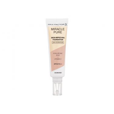 Max Factor Miracle Pure Skin-Improving Foundation 30Ml  Per Donna  (Makeup) SPF30 80 Bronze
