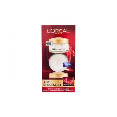 Loreal Paris Age Specialist 45+ 50Ml Daily Facial Cream Age Specialist 45 Spf20 50 Ml + Night Facial Cream Age Specialist 45 50 Ml Per Donna  Night Skin Cream(Day Cream)  