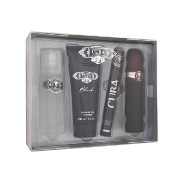 Cuba Black    EDT 100 ml + EDT 35 ml + After Shave Lotion 100 ml + Shower Gel 200 ml Aftershave Water  100ml(Eau de Toilette) Per Uomo