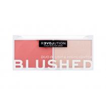 Revolution Relove Colour Play Blushed Duo Blush & Highlighter  5,8G Cute   Per Donna (Konturovací Paletka)